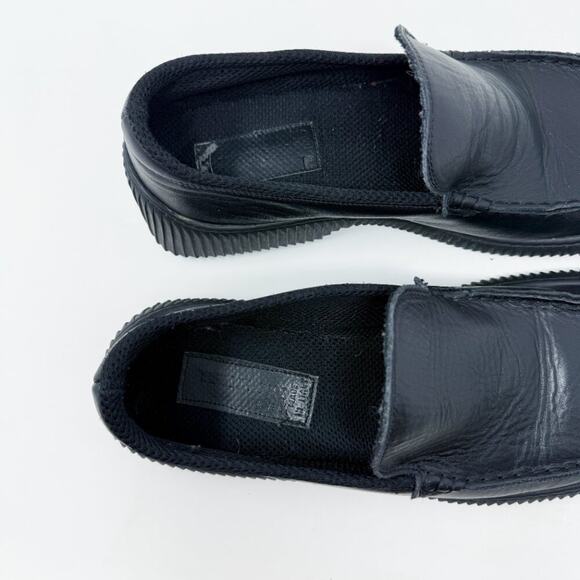 Vintage Y2K Kenneth Cole Black Leather Square Toe Loafers Men's Size 10.5 VGUC - Picture 4 of 8